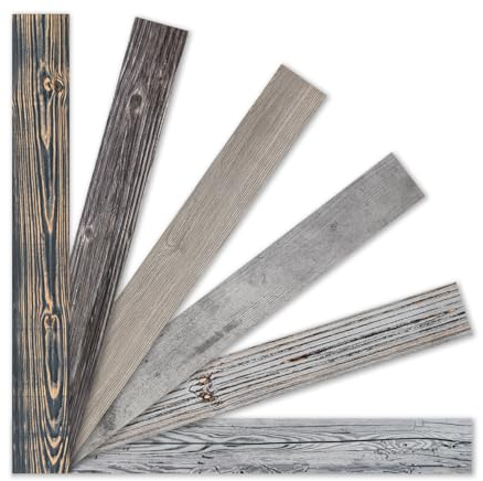 iWerk® – Musterpaket „Grautöne“ | Moderne Echtholzpaneele zum Kleben | Wandpaneele als Holzproben – zum Ausprobieren für Zuhause