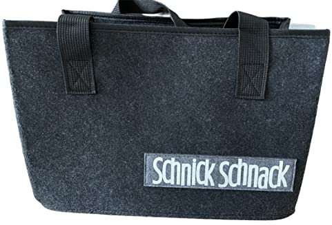 Tradiero Filztasche, 38 x 26 cm mit extra breitem Boden, Big-Shopper zum Shoppen oder für das Büro oder als Aufbewahrungsbox für Zeitschriften, Wolle etc. (Schnick-Schnack)