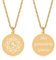 TIMANDO Damen Chakra Kette mit Gravur - Kronenchakra Sahasrara Symbol Anhänger - Personalisierte Halskette Talisman