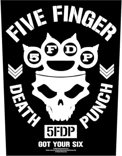 Five Finger Death Punch Got your six Unisex Backpatch multicolor 100% Polyester Band-Merch, Bands