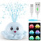Gigilli Octopus Bath Badewannenspielzeug Baby Badespielzeug,Wiederaufladbares Oktopus Badewanne Spielzeug Automatisches Sprühwasser Geschenk Leuchtend Badespielzeug für Baby Kleinkinder,Blau