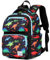 VASCHY Kinderrucksack, Niedlich Wasserabweisend 7L Vorschule Kinder Rucksack Kindergartenrucksack Schulrucksack Kleinkind Rucksack für Mädchen Jungen Schule Reisen Schwarzer Dinosaurier Klein