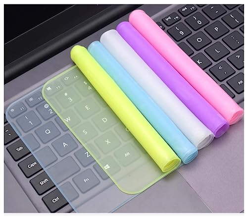 5 Pezzi Pellicola Protettiva per Tastiera in Silicone, Protezione Tastiera Compatibile con Laptop da 15 a 17 Pollici, Trasparente Ultra Sottile, Protezione della Tastiera, Riutilizzabile