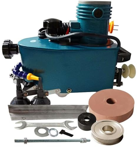 Qiang Máquina De Borde De Vidrio Pequeña,Máquina para Pulir Bordes De Vidrio 8000r/Min,Canteadora De Vidrio Portátil con Rueda De Pulido,Amoladora De Borde Biselado Redondo Recto