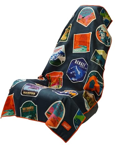 Sprints Athletic Running Towel, Full-Sized, Car Seat Cover - Performance Microfiber… (National Parks)