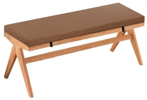 WUIOYNF Benutzerdefinierte Bankauflage Stuhlkissen, Waschbar Abnehmbarem Rutschfestes Sitzkissen für Drinnen, Freien, Gartenmöbel,Terrasse,viele Farben und Größen zur Auswahl（Dunkelbraun-60x40x10cm）