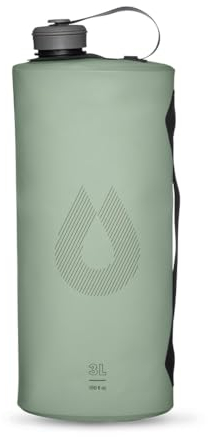 HydraPak Seeker (3L) - Vert Sutro - Réservoir d'eau pliable Sans BPA ni PVC pour le camping et la randonnée