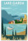 MEJONI Gardasee, Italien, Vintage, Reise, Stadt, Kunstposter, dekoratives Gemälde, Leinwand, Wandkunst, Wohnzimmer, Poster, Schlafzimmer, Gemälde, 40 x 60 cm