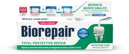 Biorepair Total Prot. 60ml T4 x1 | Schützt vor Plaque, Zahnstein und Karie, mit Microrepair, ohne Fluor und Parabene