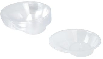 Homéa, Set mit 12 Gläsern aus Kunststoff, wiederverwendbar, 'Ellipse', 30 ml, transparent