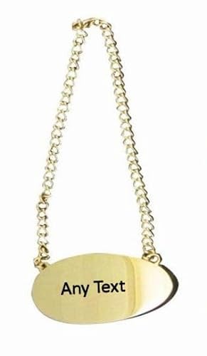 Gold Decanter/Bottle/Wine/Champagne Tag with Customised Laser Etched Writing