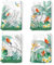 Arquiel Tropical Tree Leaf Tea Towels, 100% Cotton Kitchen Towel Set 50 x 70CM, Multi-Purpose Quick Dry Dish Towels Dishcloths Hand Towels Bar Towels(Set of 4)