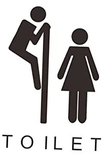 ORFOFE 7 Pièces Autocollants En Papier Pour Toilettes Signe De Wc Autocollant Stickers Muraux Drôle Signes De Toilette Signe De Porte De Toilettes Autocollants De Toilette Du Centre