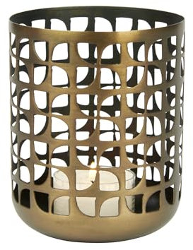 Lambert Varosi Windlicht Eisen, Bronze, H 10 cm D 8 cm 41233