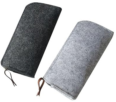 VILLCASE 2pcs Pen Bag Pencil Case Stationery Organizer Large Capacity Light Grey Pouch for Makeup School Supplies