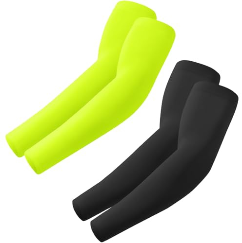 ROXUN Mangas de Brazo para Hombres y Mujeres Deporte Compresión Protección | mangas refrigerantes,Sin costuras,ligero y transpirable,Ideales para ciclismo,vóley,básquetbol y tenis en verano