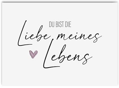 Nastami Valentinskarte Postkarte Valentinstag Karte Liebe Jahrestag Geschenk (LIEBE meines LEBENS)