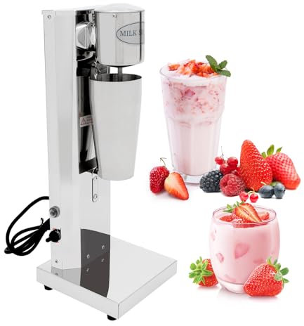 650ml Elektrisch Milchshakemaschine Eiweißshaker Barmixer Cocktailshaker, Milch Einkopf Eiweiß Shaker milchshake mixer Drink mit Rutschfeste Füße, für Milchshakes Drinks Milchtee-Läden Cafés