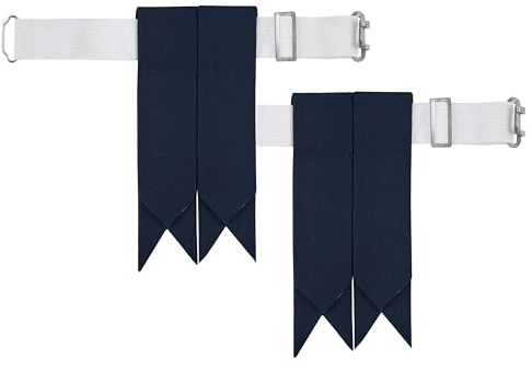Kilt Emporium Verstellbare Kilt-Blitzlichter für Herren – schwere Schnalle, einfarbig und Schottenkaro, Marineblau, Large