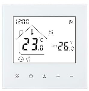 RKHK M4 GA 3A Smart Wi-Fi Raumthermostat für Wasserheizung, 230V Wandthermostat, Kompatibel mit Alexa & Google Assistant, Tuya App Steuerung, Digitales Heizthermostat für Heizkörper & Fußbodenheizung