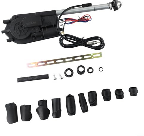 URPIZY Elektrische Autoantenne Ersatzkit für Mercedes W140 W126 W124 W201 AM/FM 5-Sektionen 75cm Mast 120cm Kabel DC12V