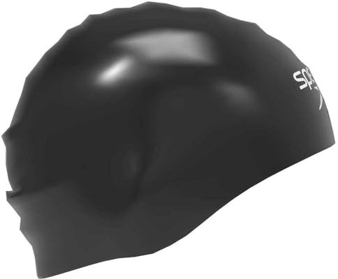 Speedo Hiro Badekappe für Unisex Erwachsene, Schwarz, L