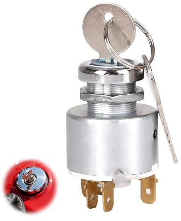 Interruptor de Llave de Encendido, Cerradura de encendido del coche, Interruptor de Encendido Universal 12V con Llaves - Interruptor de Arranque del Motor para Automóviles, Motocicletas, Barcos