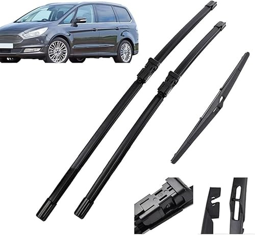 PANXUC Auto Scheibenwischer für Ford Galaxy MK 2 2010-2015 30+26+13in, Windschutzscheibe Scheibenwischerblätter Wischerblätter Wischblatt Satz Ersatz Wischerarm