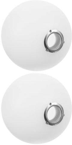 DECOMELODY 2 Stück G9 Ersatz Lampenschirme aus Milchigem Acryl Bruchsicher mit Metallgewinde für Wandleuchten und Terrassenbeleuchtung
