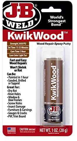J-B Weld Tan KwikWood Wood Repair Epoxy Putty, 1 oz. Stick