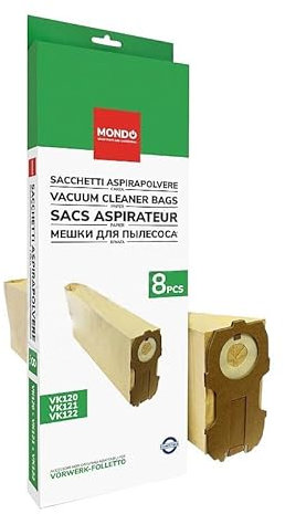 SACHET DE 8 SACS ASPIRATEUR VK118 VK122 pour PIECES ASPIRATEUR NETTOYEUR PETIT ELECTROMENAGER VORWERK - 591440