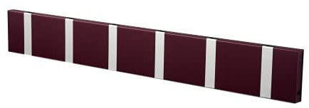 Knax Garderobe Waagerecht Purple 6 Haken, Grau