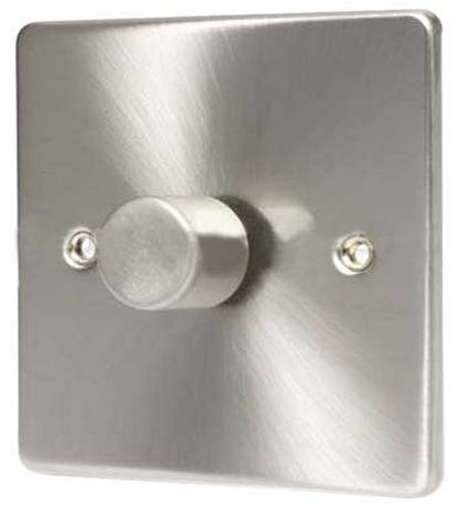SATIN CHROME 1 GANG 2 WAY 500 WATT DIMMER C355BCW