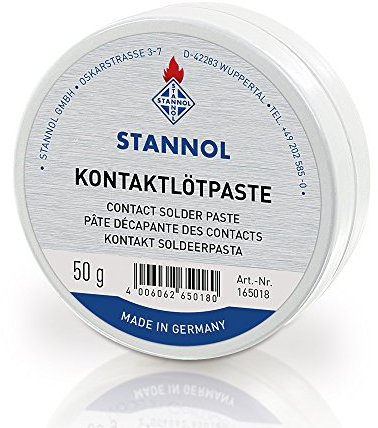 STANNOL 165018 Kontaktlötpaste zum Weichlöten, 50 g Dose