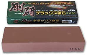 Sanelli Ambrogio, Naniwa Gouken, Pietra Affilacoltelli Professionale, Grana Media #1200, Ideale per l'Affilatura di Coltelli Normali e Rasoi, Necessita di Immersione, Made in Japan