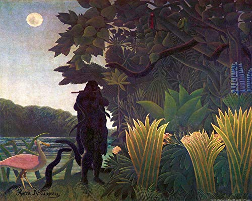 1art1 Henri Rousseau Poster Die Schlangenbeschwörerin, 1907 Kunstdruck Bild 50x40 cm