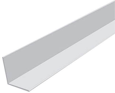 PVC Angle Corner Trim 19mm x 19mm x 5 Lengths of Rigid White 90 Degree Heavy Duty 2.44m Long Corner Edge Wall Protection
