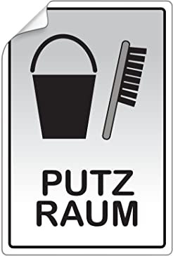 Folienschild Putzraum 130x90 mm Türaufkleber Piktogramm Nr.43724