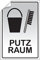 Folienschild Putzraum 130x90 mm Türaufkleber Piktogramm Nr.43724