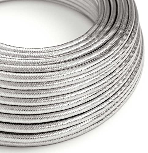 Cable Eléctrico Redondo Recubierto de Cobre 100% Acabado Plata - 50 Metros, 3x0.75