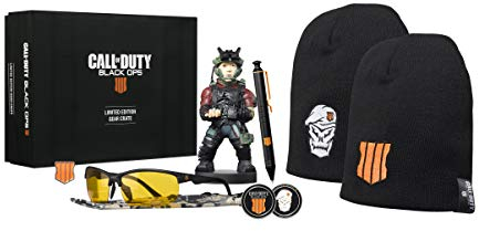 Big box Call of Duty Black ops 4. Caja coleccionista con distintos productos de merchandising de la saga Black Ops 4 de Call of duty. Cuenta con licencia Oficial.