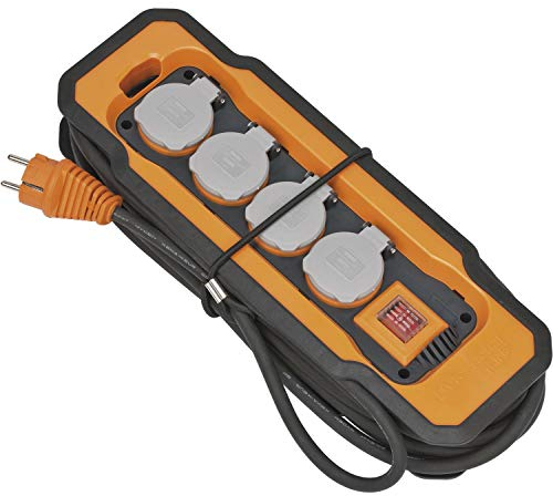 Brennenstuhl 101185335 4-fach Verteiler mit Schalter, IP54