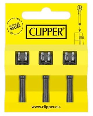 Weedness Clipper Feuerzeuge Ersatz-Feuersteine Reibrad 3 Stück - Flintsystem Limited Clipper Gas Feuerzeug Bong Feuerzeug Pfeifen Einweg