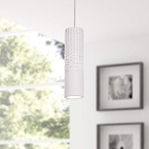Paco Home Pendelleuchte, GU10, Lampe Für Wohnzimmer Esszimmer Küche, Höhenverstellbar, Farbe: Gips-Weiß, Leuchtmittel: ohne Leuchtmittel