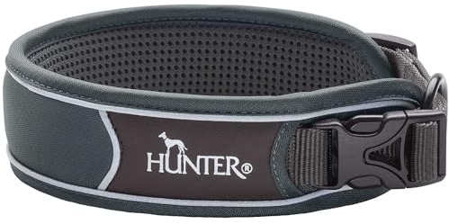 HUNTER DIVO Hundehalsung, Nylon, S, grau/grau