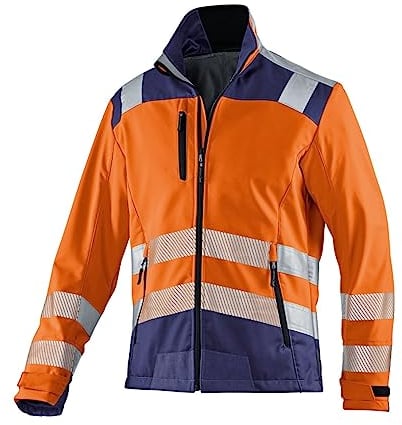 KÜBLER REFLECTIQ Warnschutzjacke warnorange, Größe L, Unisex-Arbeitsjacke aus Mischgewebe, funktionelle Warnschutzjacke
