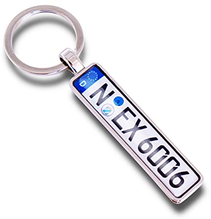 Personalisierter Schlüsselanhänger mit KFZ-Kennzeichen individuelles Geschenk für Lieblingsmenschen