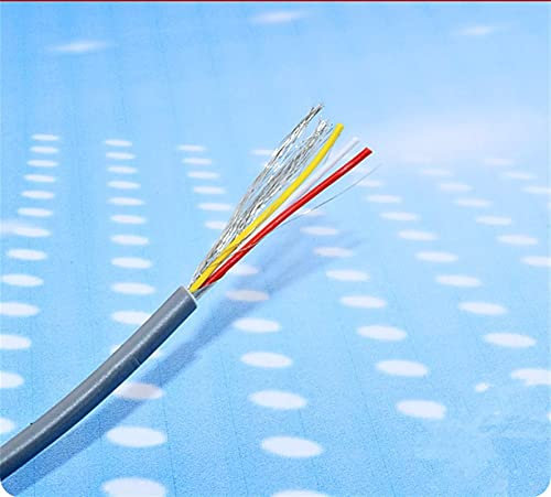 caihv-Wire, 2/3/4/5 Core Tinned Copper Shielded Wire, Audio Cable Wire Multi-core Audio Cable, 28AWG Audio Line Signal Cable, (Color : 3 Core 15 meter)