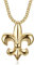 BOBIJOO Jewelry - Collier Pendentif Fleur de Lys Homme Femme Discret Symbole France Royauté Acier Doré Or