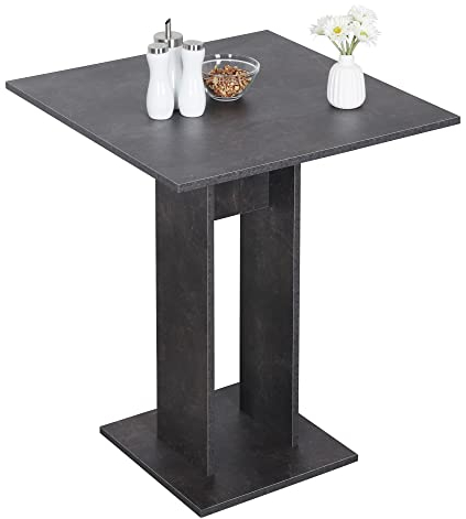 RICOO Esstisch klein 68 x 78 x 68 cm Küchentisch WM087-BG Betonoptik Grau